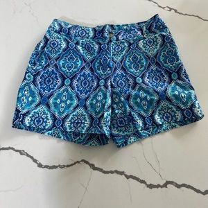 Tommy Bahama Blue Patterned Women Shorts